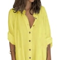 thumbnail image 3 of LilyLLL Womens Vacation Loose Tunic Blouse Buttons Down Pocket Shirt Tops, 3 of 4