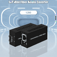 thumbnail image 3 of Rj45 Gigabit Fiber Optic Transceiver Sfp Single-Mode Single Fiber 1.25g 100/1000m Fiber Optic Transceiver US Plug, 3 of 7