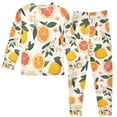 thumbnail image 2 of FORMRS Long Sleeve Top and Pants Pajama Set for Niños 2-Piece Sleepwear, Sizes 18M-8Y, Orange Slices, 2 of 6