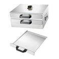thumbnail image 4 of GROWTH TANK 2 Grid Rice Roll Machine Cantonese Rice Noodle Rolls Machine 304 Stainless Steel 2 Drawers+1 Steamer, 4 of 9