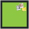 thumbnail image 2 of PinPix ArtToFrames 11x11 Custom Cork Bulletin Board Green Chevron   Poster Board Has a Fabric Style Canvas Finish, Framed in Satin Black (PinPix-518), 2 of 5