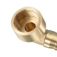 thumbnail image 5 of Uxcell 16mm Barbed x G1/2 Female Thread Brass Hose Barb Fitting Elbow, 5 of 6