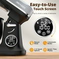 thumbnail image 3 of AIRMSEN 11-Speed 5.5 QT Stand Mixer with LED Touchscreen & Timer, 3 IN 1 Electric Mixer for Kitchen, Black and Gray, 3 of 11