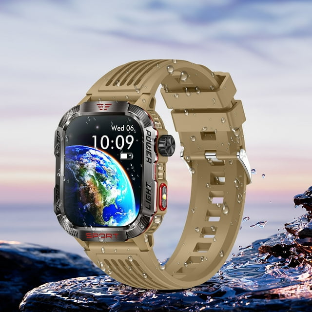 PEONAVET Montres Intelligentes Montres Intelligentes HT29 Smartwatch Lampe LED de Sport Extérieur Détection de Billets de Banque Bracelet de Pression Barométrique d'Altitude d'Appel