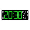 thumbnail image 1 of Ohufall 17.3 Inch Large LED Wall Clock Multifunction Temp Humidity Alarm Clock Clocks For Living Room Bedroom Office Decor, 1 of 7