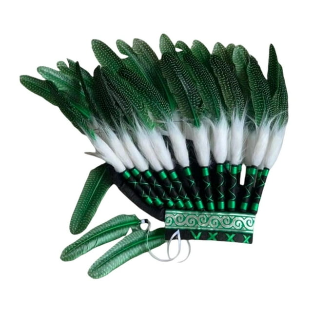 Tocado de jefe americano, tocado de plumas, accesorios de fotografía, sombrero de Halloween hecho a mano, de jefe, diadema india