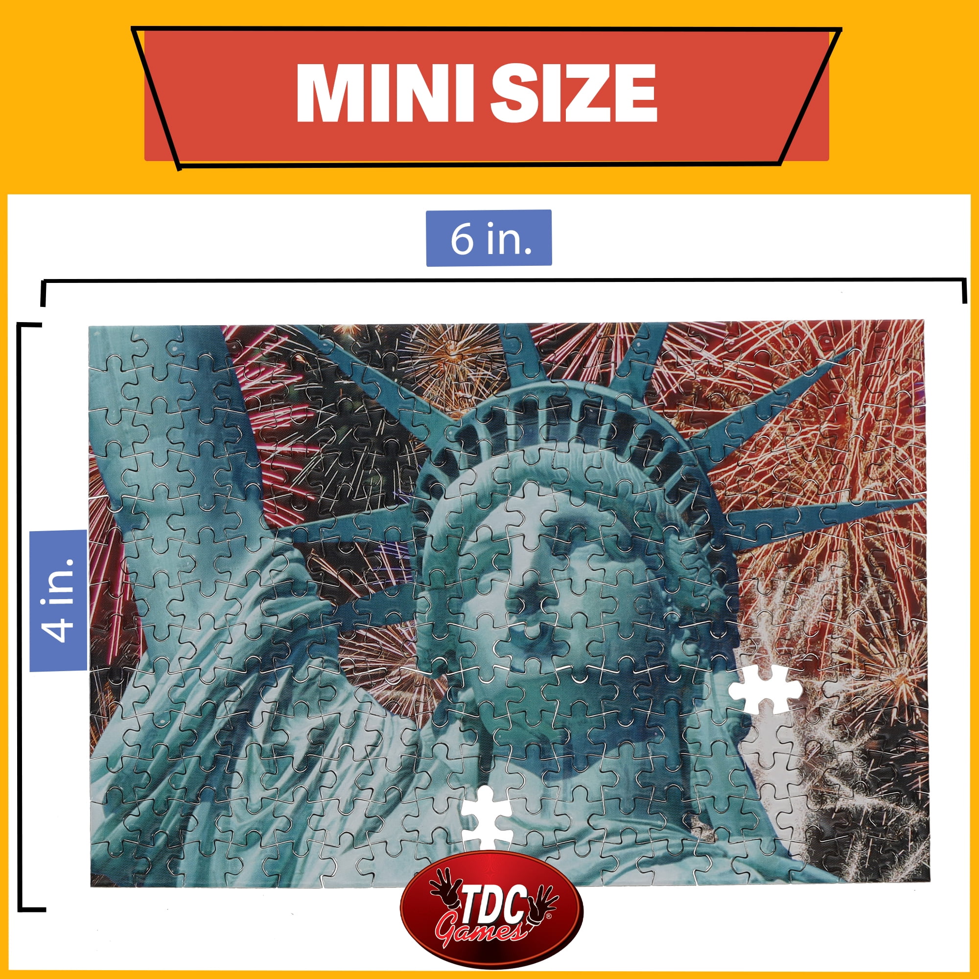 TDC Games World's Smallest Jigsaw Puzzle - Lady Liberty - 4 x 6 inches