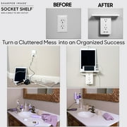 Socket Shelf 8 Port Surge Protector Wall Outlet by Sharper Image, As Seen On TV