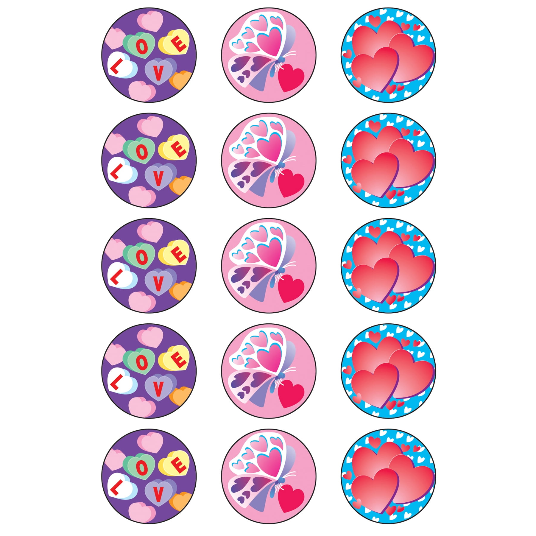 TREND Valentine's Day/Cherry Stinky Stickers, 60 Per Pack, 6 Packs