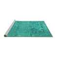 thumbnail image 2 of Ahgly Company Machine Washable Indoor Round Animal Turquoise Blue Traditional Area Rugs, 5' Round, 2 of 4