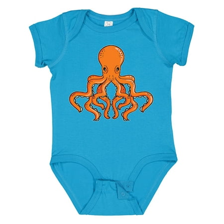 

Inktastic Orange Octopus Gift Baby Boy or Baby Girl Bodysuit