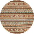 thumbnail image 1 of Ahgly Company Indoor Round Abstract Chestnut Red Oriental Area Rugs, 4' Round, 1 of 6