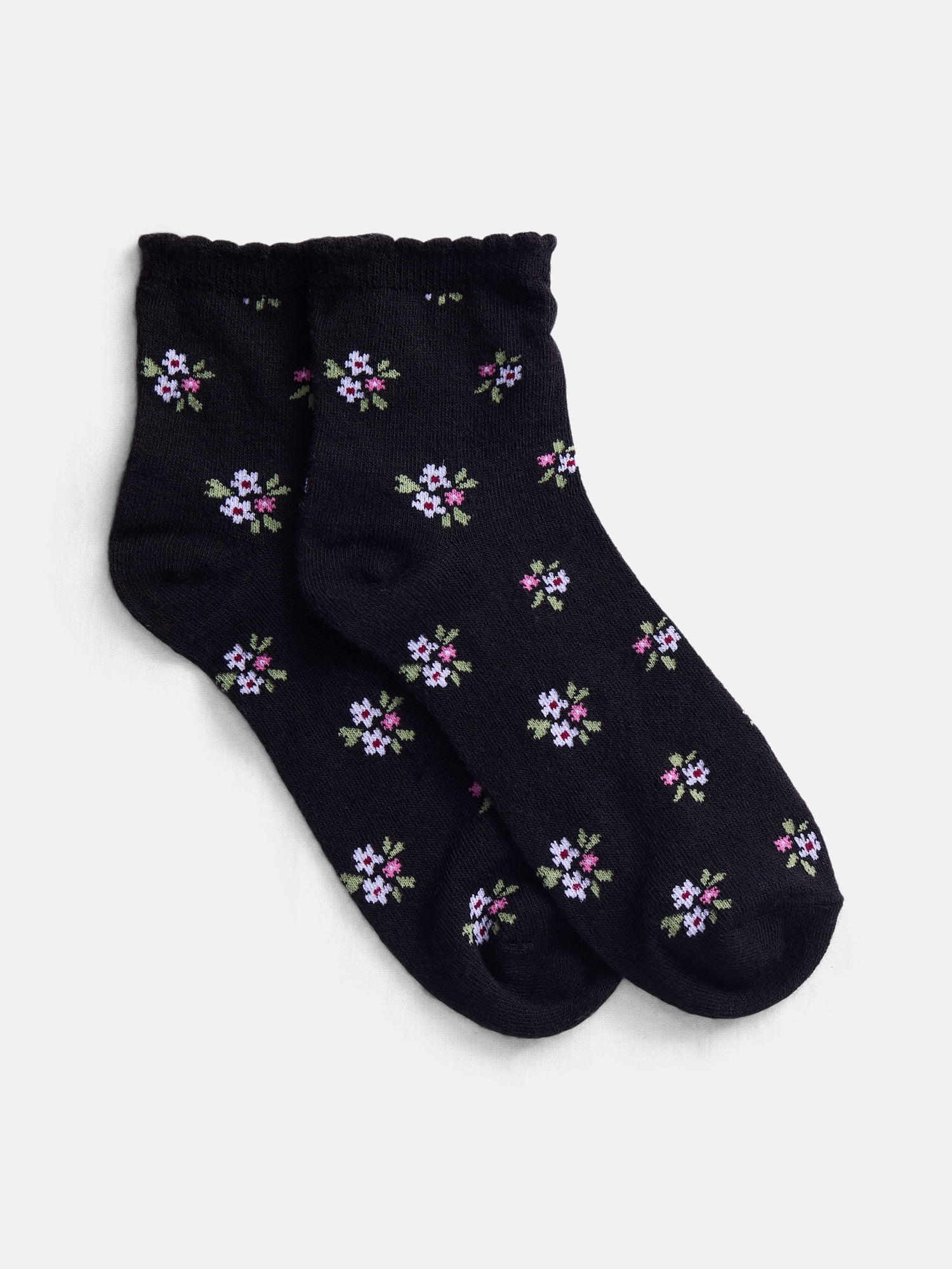 No Boundaries Women's Ankle Socks, 3-Pack, Size 4-10