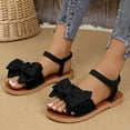 thumbnail image 4 of Sandals for Women Bow Knot Flat Shoes Summer Open Toe Bohemia Comfortable Casual Bowknot Dressy Beach Flats Sandal Black Women Sandal, 4 of 8
