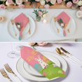 thumbnail image 3 of Happy Easter Cloth Napkins, Rabbits Eggs Spring Daisy Floral Grass Pink Washable and Reusable Dinner Napkins Set of 6, Table Napkin for Kitchen Party Birthday Wedding Hotel Housewarming 20"x20", 3 of 9