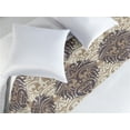 thumbnail image 2 of Tribal Bed Runner, Bohemian Earthy Colors Ethnic Swirly Pattern Curlicue Vintage Floral Design, Decorative Accent Bedding Scarf for Hotels Homes & Guest Rooms, King, Umber Taupe Ivory, by Ambesonne, 2 of 3