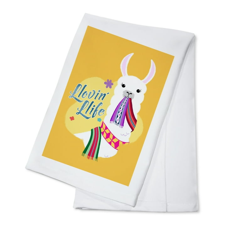 Llama Print Kitchen Hand Towel Dish Cloth Kitchen Hanging 