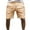 Khaki, variant on Dagugfen Shorts for Men Elastic Waist Drawstring Fitted Casual Stretch Summer Beach Athletic Shorts