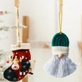 thumbnail image 2 of 6PCS Mini Macrame Wall Hanging Boho Christmas Ornaments Handmade Christmas Tree Wall Hanging Xmas Macrame Ornaments Woven Decor for Xmas Birthday Wedding Party Living Room Dorm Nursery Room, 2 of 7