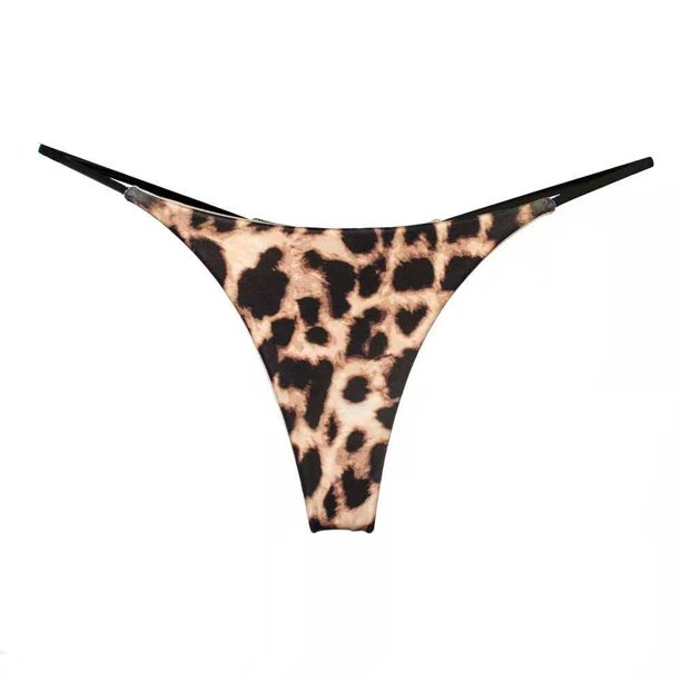 Versión de ropa interior de cintura baja con tanga fina de doble capa, ropa interior de algodón de bikini doble para mujer