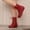 Red, variant on Crunowin Women's Ankle Boots, Lace-Up Flat Winter Round Toe Fall Everyday Shoes Brown 6.5
