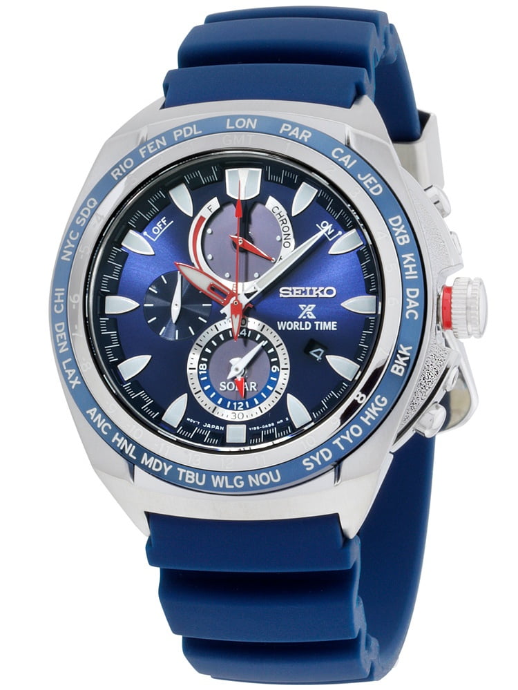 Seiko Prospex Blue Dial Blue Silicone Strap Men's Watch SSC489