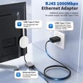 thumbnail image 4 of Adaptador Ethernet de Tarjeta de Red Externa USB C Tipo C A RJ45 de 1000 Mbps para 4K para Computadora Portátil y Tableta, 4 of 5