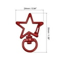 thumbnail image 2 of Swivel Clasps Snap Hook, Star Shape Lobster Claw Clasp for DIY Red, 24Pack, 2 of 7