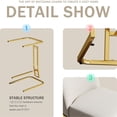thumbnail image 5 of White+Gold Color PU High Chairs - Comfortable Seating for Meals - Office or Home Settings - Easy to Keep Clean, 5 of 7