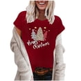 thumbnail image 2 of Pntutb - Camiseta holgada de manga corta con cuello redondo y estampado navideño informal para mujer Pntutb Pntutb-1325, 2 of 5