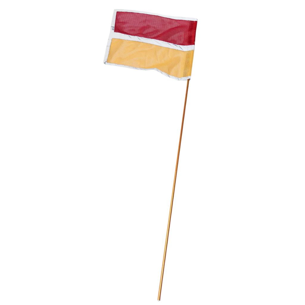Axioma 2X Reflective Bike Safety Flag Pole f/ Bicycle Kayak Boat Orange & Red