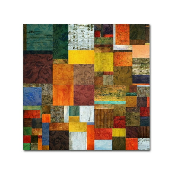 Trademark Fine Art "Brocade Color Collage 1" Canvas Art by Michelle Calkins