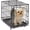 Single Door, variant on 30-Inch Single Door Folding Dog Crate for Medium Breeds (21-40 lbs), with Divider Panel, Leak-Proof Tray & Secure Latch, Portable, Durable & Easy to Assemble