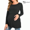 thumbnail image 3 of Beaisland Women's Long Sleeve Maternity Shirts Basic Casual Pregnancy Top, 3 of 7
