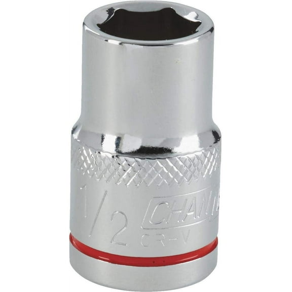 Channellock Standard Socket - 1/2" Drive, 1/2" 6-Point Shallow