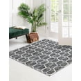 thumbnail image 3 of Unique Loom Matrix Trellis Collection Area Rug - Tile (7' Square Grey/Ivory), 3 of 9