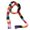 E, variant on Krdevn Women Y2K Color Block Stripe Scarf, Mohair Knit Slim Neck Wrap, Fall Winter Decorative Narrow Scarves for Outfit