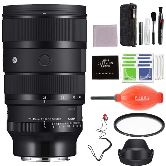 Sigma 28-45mm f/1.8 DG DN Art Lens for Leica L Mount with Pixel Advanced Accessories & Travel Bundle | 612969 | Extended 3 Years Sigma Warranty | Sigma 28-45mm f/1.8 DG DN Art