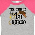 thumbnail image 4 of Inktastic Yes, This is My 1st Rodeo Cowboy Hat with Red Band, Lasso Boys or Girls Baby Bodysuit, 4 of 5