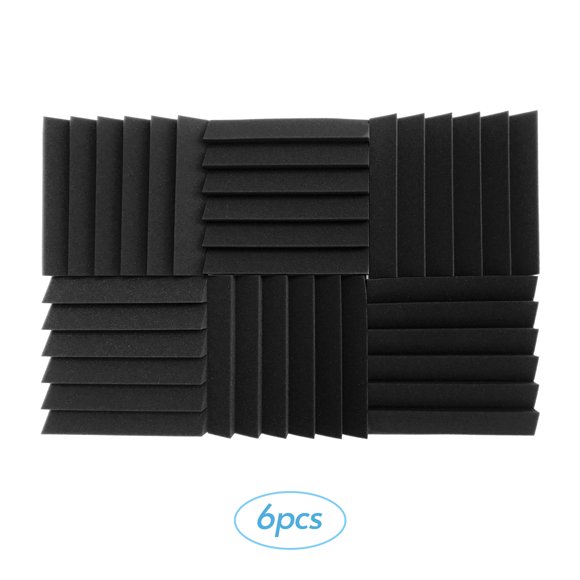 6pcs 12*12*2inch High Density Studio Acoustic Foams Panels Sound Insulation Foam Fire Retardant for Studio KTV Broadcast Family Theater
