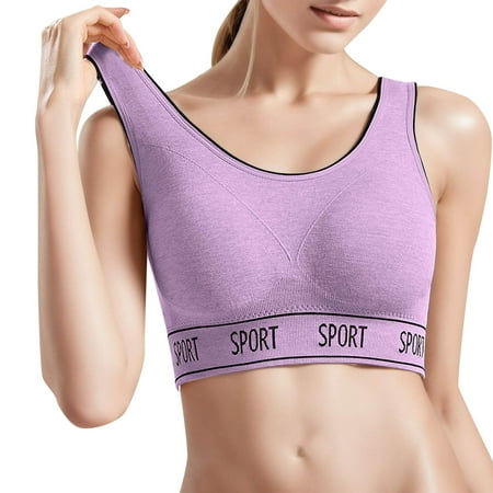 Xiaoxatg Womens  Sports Bra Longline Wirefree Padded With Medium Support Yoga Bras Gym Running Workout Tank Tops Athletic Sports Bras for Women