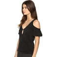 thumbnail image 2 of Project Social T Womens Stream Knit Blouse, Black, Medium, 2 of 3