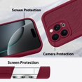 thumbnail image 4 of Funda de teléfono MZELQ para iPhone 16 Pro de silicona a prueba de golpes - Rojo, 4 of 6