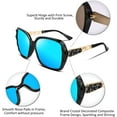 thumbnail image 4 of FEISEDY Polarized Women Square Sunglasses Sparkling Composite Shiny Frame B2289, 4 of 5