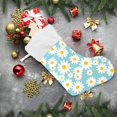 thumbnail image 6 of Coolnut 17.7 Inch Christmas Stockings, 2 PCS Beautiful Little Daisies on Blue Background Presonalized Large Stocking Sock for Family Holiday Xmas Party Decorations, 6 of 7