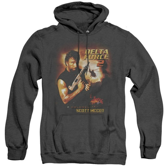 Delta Force Delta Force 2 Poster Adult Heather Hoodie Sweatshirt Black