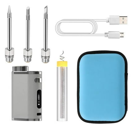 

1W-75W Outdoor Portable Electric Soldering Iron USB Rechargeable Wireless Welding Solder Soldering Iron Kit Mini Handheld Replacement Tips Soldering Iron