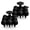 Black, variant on HEETA Scalp Shampoo Brush Massager 2 Pack, Scalp Scrubber Exfoliator with Silicone Bristles for Dandruff Removal, Wet Dry Hair Brush, Green