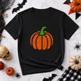 thumbnail image 2 of VNJQPG Women's Classic Pumpkin Graphic Short Sleeve Fall T-Shirt(B8-Black,L), 2 of 3