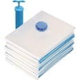 thumbnail image 1 of HSHDLDF Space Saver Vacuum Storage Bags 4 Pack Jumbo Vacuum Compression Bag with Hand-Pump for for Clothes, Comforters, Blankets, Bedding,80% More Storage(60*90cm), 1 of 6